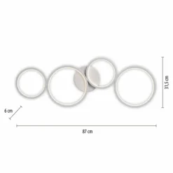 Luminaires Paul Neuhaus Éclairage Led|Plafonnier Paul Neuhaus KIRINGE LED Blanc, 1 lumière