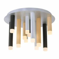 Luminaires Paul Neuhaus Éclairage Led|Plafonnier Paul Neuhaus PURE-GEMIN LED Aluminium, Noir, 12 lumières