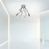 Luminaires Paul Neuhaus Éclairage Led|Plafonnier Paul Neuhaus PURE-GEMIN LED Aluminium, Laiton, Noir, 6 lumières