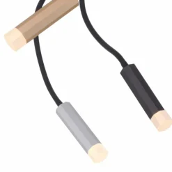 Luminaires Paul Neuhaus Éclairage Led|Plafonnier Paul Neuhaus PURE-GEMIN LED Aluminium, Laiton, Noir, 6 lumières
