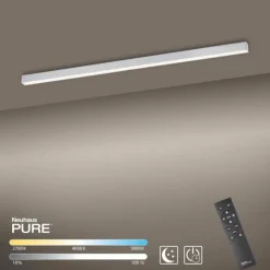 Luminaires Paul Neuhaus Éclairage Led|Plafonnier Paul Neuhaus PURE-LINES LED Aluminium, 1 lumière, Télécommandes