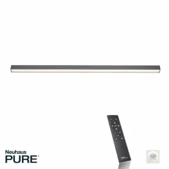 Luminaires Paul Neuhaus Éclairage Led|Plafonnier Paul Neuhaus PURE-LINES LED Anthracite, 1 lumière, Télécommandes