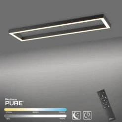 Luminaires Paul Neuhaus Éclairage Led|Plafonnier Paul Neuhaus PURE-LINES LED Anthracite, 1 lumière, Télécommandes