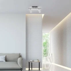 Luminaires Paul Neuhaus Éclairage Led|Plafonnier Paul Neuhaus PURE-MIRA LED Aluminium, 2 lumières, Télécommandes