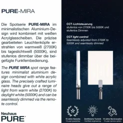 Luminaires Paul Neuhaus Éclairage Led|Plafonnier Paul Neuhaus PURE-MIRA LED Aluminium, 2 lumières, Télécommandes