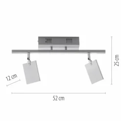 Luminaires Paul Neuhaus Éclairage Led|Plafonnier Paul Neuhaus PURE-MIRA LED Aluminium, 2 lumières, Télécommandes