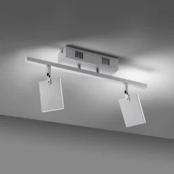 Luminaires Paul Neuhaus Éclairage Led|Plafonnier Paul Neuhaus PURE-MIRA LED Aluminium, 2 lumières, Télécommandes