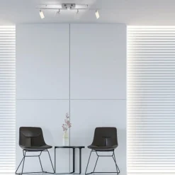 Luminaires Paul Neuhaus Éclairage Led|Plafonnier Paul Neuhaus PURE-MIRA LED Aluminium, 4 lumières, Télécommandes