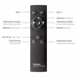 Luminaires Paul Neuhaus Éclairage Led|Plafonnier Paul Neuhaus PURE-MIRA LED Aluminium, 4 lumières, Télécommandes