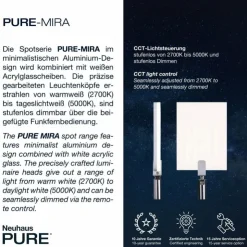 Luminaires Paul Neuhaus Éclairage Led|Plafonnier Paul Neuhaus PURE-MIRA LED Aluminium, 6 lumières, Télécommandes