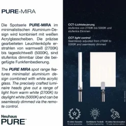 Luminaires Paul Neuhaus Éclairage Led|Plafonnier Paul Neuhaus PURE-MIRA LED Noir, 4 lumières, Télécommandes