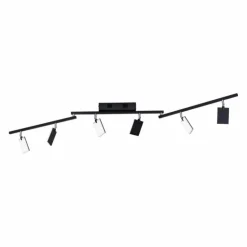 Luminaires Paul Neuhaus Éclairage Led|Plafonnier Paul Neuhaus PURE-MIRA LED Noir, 6 lumières, Télécommandes