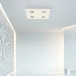 Luminaires Paul Neuhaus Éclairage Led|Plafonnier Paul Neuhaus PURE-NEO LED Aluminium, 4 lumières, Télécommandes