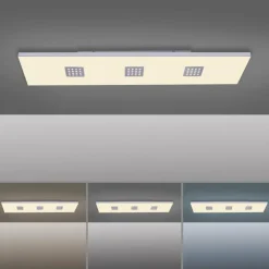 Luminaires Paul Neuhaus Éclairage Led|Plafonnier Paul Neuhaus PURE-NEO LED Aluminium, 3 lumières, Télécommandes