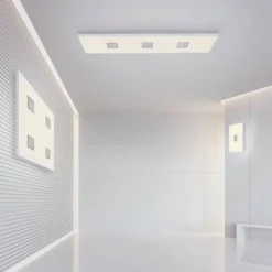 Luminaires Paul Neuhaus Éclairage Led|Plafonnier Paul Neuhaus PURE-NEO LED Aluminium, 3 lumières, Télécommandes