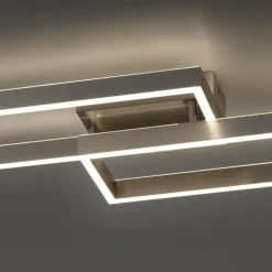 Luminaires Paul Neuhaus Éclairage Led|Plafonnier Paul Neuhaus PAAN LED Acier brossé, 1 lumière, Télécommandes