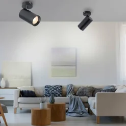 Luminaires Paul Neuhaus Éclairage Led|Plafonnier Paul Neuhaus PURE-TECHNIK LED Noir, 1 lumière