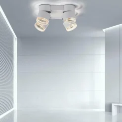 Luminaires Paul Neuhaus Éclairage Led|Plafonnier Paul Neuhaus PURE-NOLA LED Blanc, 4 lumières