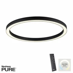 Luminaires Paul Neuhaus Éclairage Led|Plafonnier Paul Neuhaus PURE-LINES LED Anthracite, 1 lumière, Télécommandes