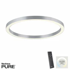 Luminaires Paul Neuhaus Éclairage Led|Plafonnier Paul Neuhaus PURE-LINES LED Argenté, 1 lumière, Télécommandes