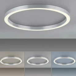 Luminaires Paul Neuhaus Éclairage Led|Plafonnier Paul Neuhaus PURE-LINES LED Argenté, 1 lumière, Télécommandes