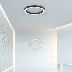 Luminaires Paul Neuhaus Éclairage Led|Plafonnier Paul Neuhaus PURE-LINES LED Anthracite, 1 lumière, Télécommandes