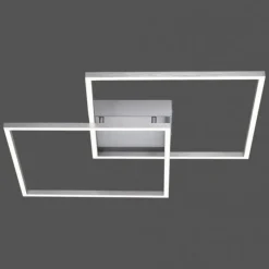 Paul Neuhaus Q-Serie Éclairage Led|Plafonnier Paul Neuhaus Q-Inigo LED Acier inoxydable, 2 lumières, Télécommandes