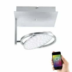 Plafonnier Paul Neuhaus Q-Orbit LED Aluminium, 1 lumière, Télécommandes