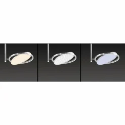 Plafonnier Paul Neuhaus Q-Orbit LED Aluminium, 4 lumières, Télécommandes