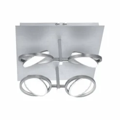 Plafonnier Paul Neuhaus Q-Orbit LED Aluminium, 4 lumières, Télécommandes