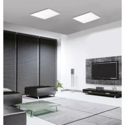 Plafonnier Paul Neuhaus Q-Flag LED Blanc, 1 lumière, Télécommandes