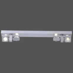 Plafonnier Paul Neuhaus Q-NEMO LED Aluminium, 8 lumières, Télécommandes, Changeur de couleurs