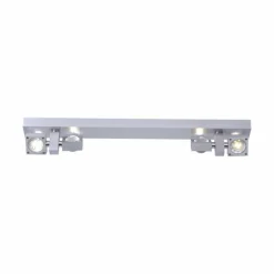 Plafonnier Paul Neuhaus Q-NEMO LED Aluminium, 8 lumières, Télécommandes, Changeur de couleurs
