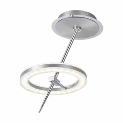 Plafonnier Paul Neuhaus Q-AMY LED Acier inoxydable, 2 lumières, Télécommandes
