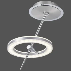 Plafonnier Paul Neuhaus Q-AMY LED Acier inoxydable, 2 lumières, Télécommandes