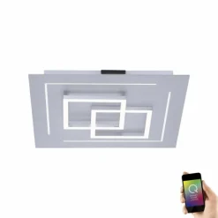 Plafonnier Paul Neuhaus Q-LINEA LED Aluminium, 1 lumière, Télécommandes, Changeur de couleurs