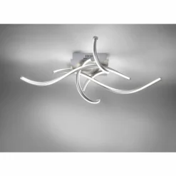 Plafonnier Paul Neuhaus Q-MALINA LED Nickel mat, 4 lumières, Télécommandes