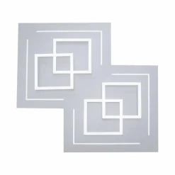 Plafonnier Paul Neuhaus Q-LINEA LED Nickel mat, 8 lumières, Télécommandes