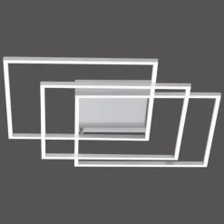 Plafonnier Paul Neuhaus Q-INIGO LED Nickel mat, 3 lumières, Télécommandes
