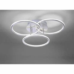 Plafonnier Paul Neuhaus Q-NEVIO LED Nickel mat, 3 lumières, Télécommandes