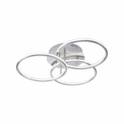 Plafonnier Paul Neuhaus Q-NEVIO LED Nickel mat, 3 lumières, Télécommandes
