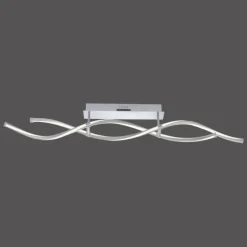 Plafonnier Paul Neuhaus Q-MALINA LED Acier inoxydable, 2 lumières, Télécommandes