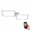 Plafonnier Paul Neuhaus Q-ROSA LED Blanc, 2 lumières, Télécommandes