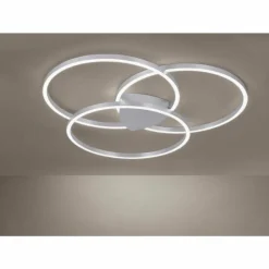 Plafonnier Paul Neuhaus Q-KATE LED Argenté, 3 lumières, Télécommandes