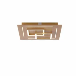 Plafonnier Paul Neuhaus Q-LINEA LED Bois clair, 4 lumières, Télécommandes