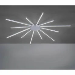 Plafonnier Paul Neuhaus Q-SUNSHINE LED Aluminium, 12 lumières, Télécommandes