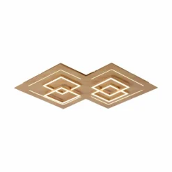 Plafonnier Paul Neuhaus Q-LINEA LED Bois clair, 8 lumières, Télécommandes