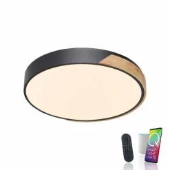Plafonnier Paul Neuhaus Q-BILA LED Écru, Noir, 1 lumière, Télécommandes