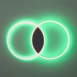 Plafonnier Paul Neuhaus Q-MARKO LED Noir, 1 lumière, Télécommandes, Changeur de couleurs