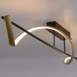Plafonnier Paul Neuhaus Q-SWING LED Anthracite, Or, 1 lumière, Télécommandes